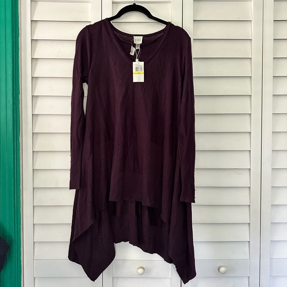 Plum colored soft and stretchy top